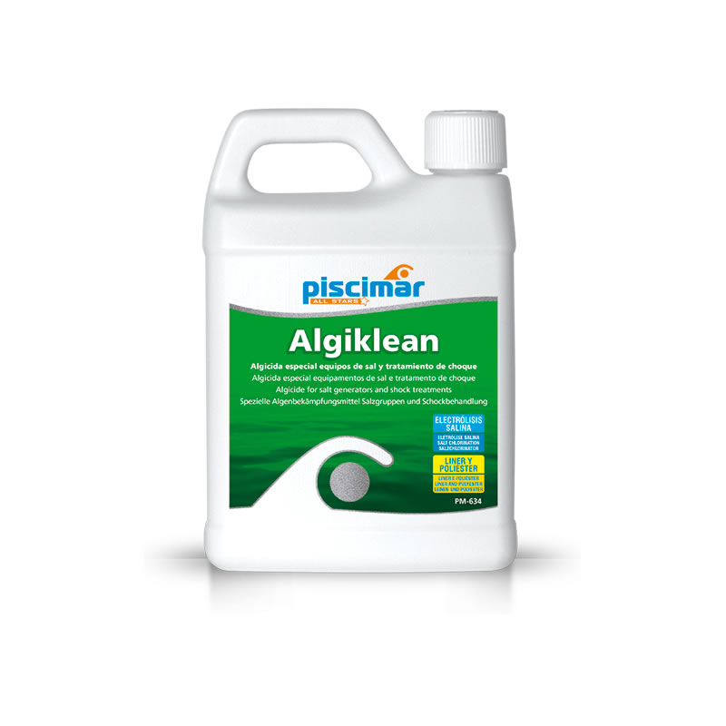 AlgiKlean 1 litro algicida especial equipos de sal y tratamientos de choque