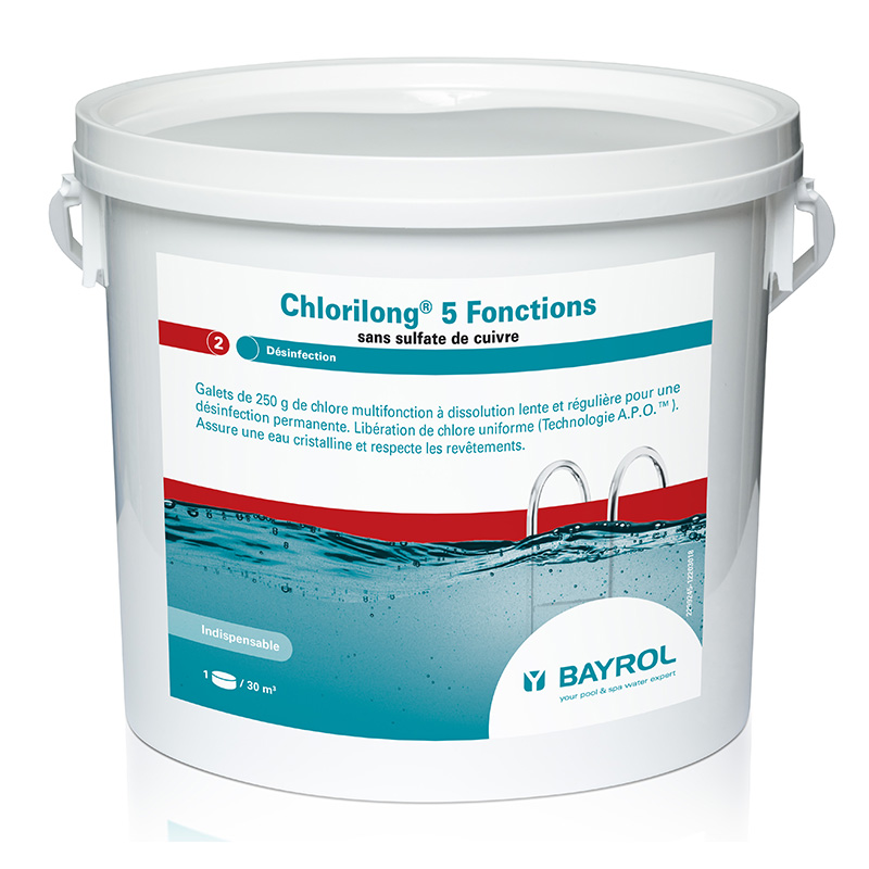Cloro lento Chlorilong 5 Funciones Bayrol 5kg ,10kg ,25kg